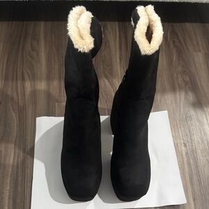 Reckless Bratz Black Faux Fur Lined Women's Boots